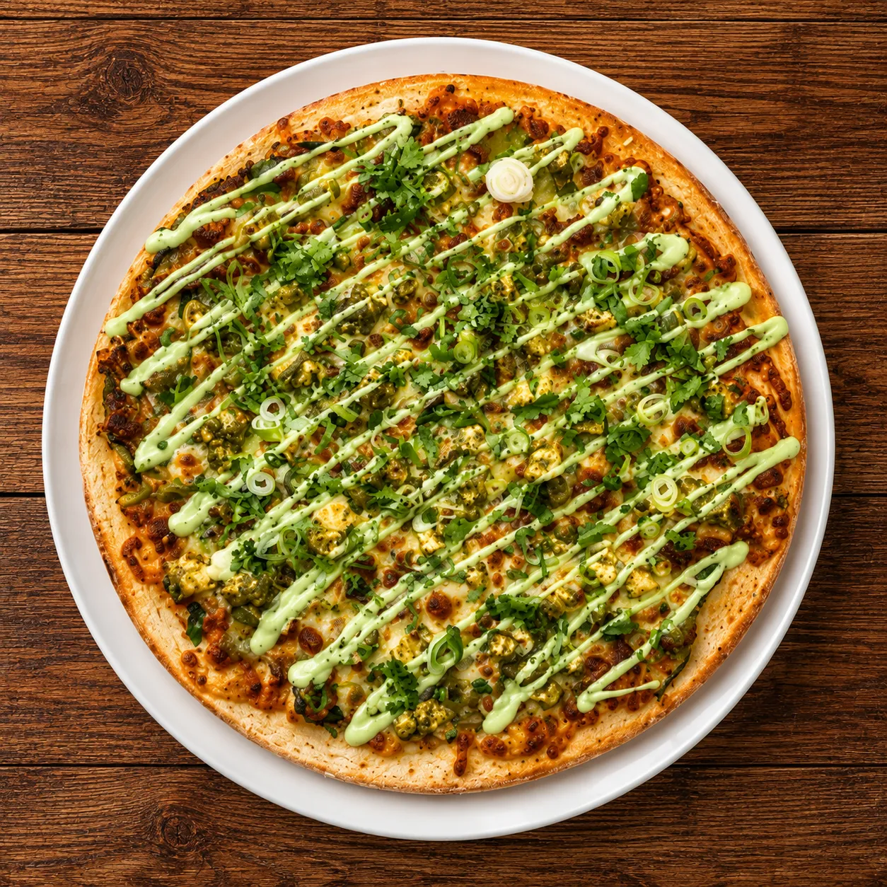 Hara Bhara Paneer Pizza at City South Pizza in Winnipeg, MB
